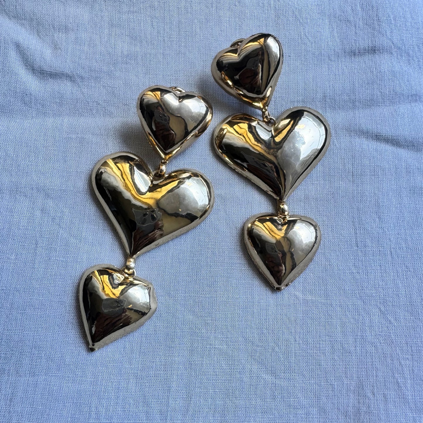 Triple Heart Earrings