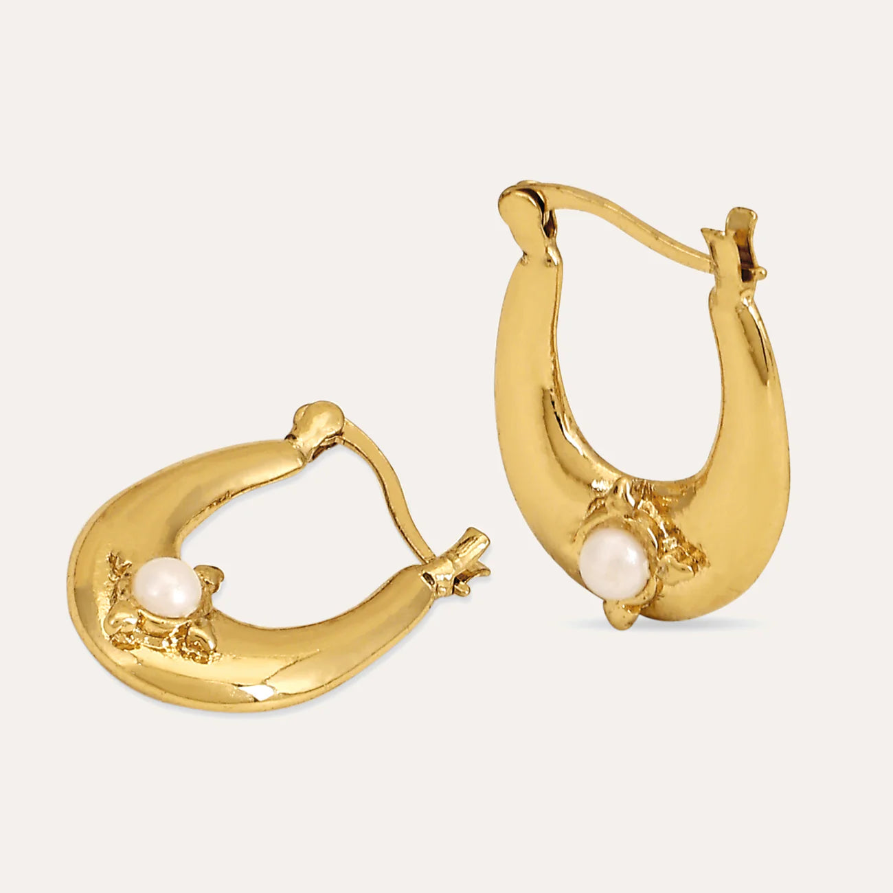 Pearl Hoop Earrings