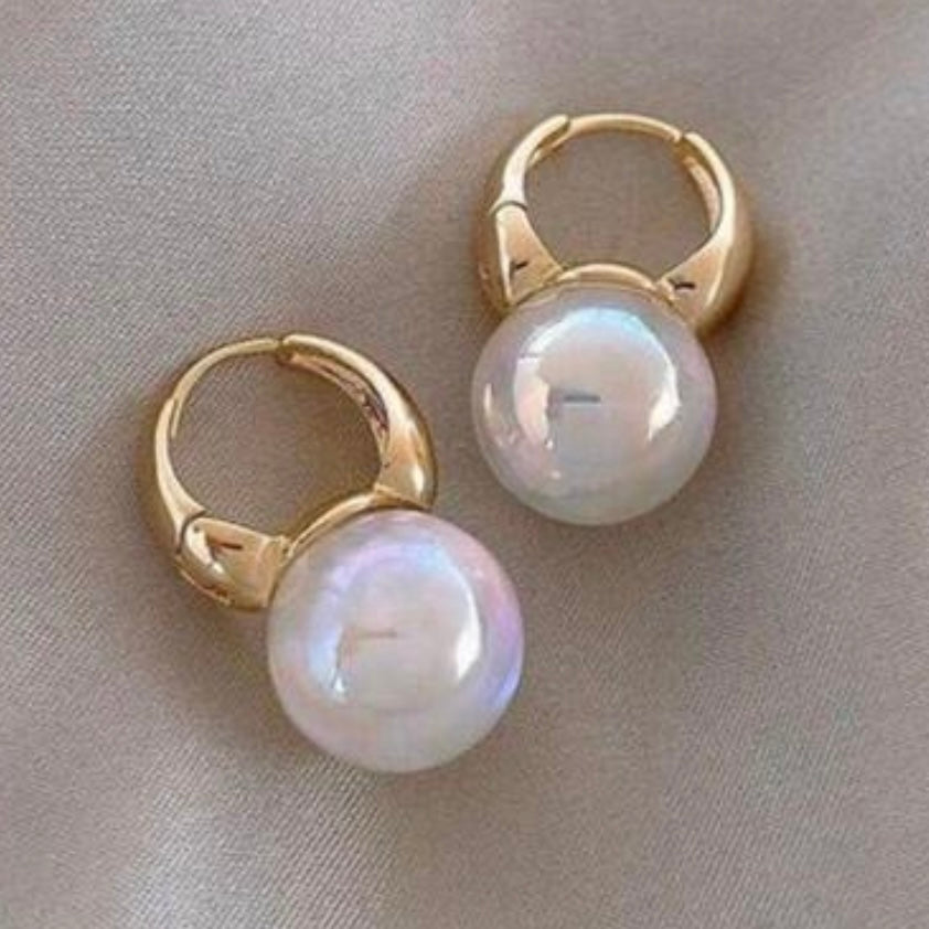 Hoop Pearl Earrings