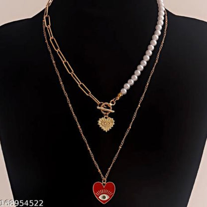 Double Heart Neclace