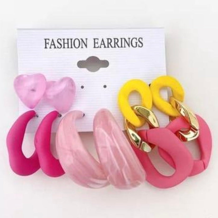 Funky Earrings: Set of 4